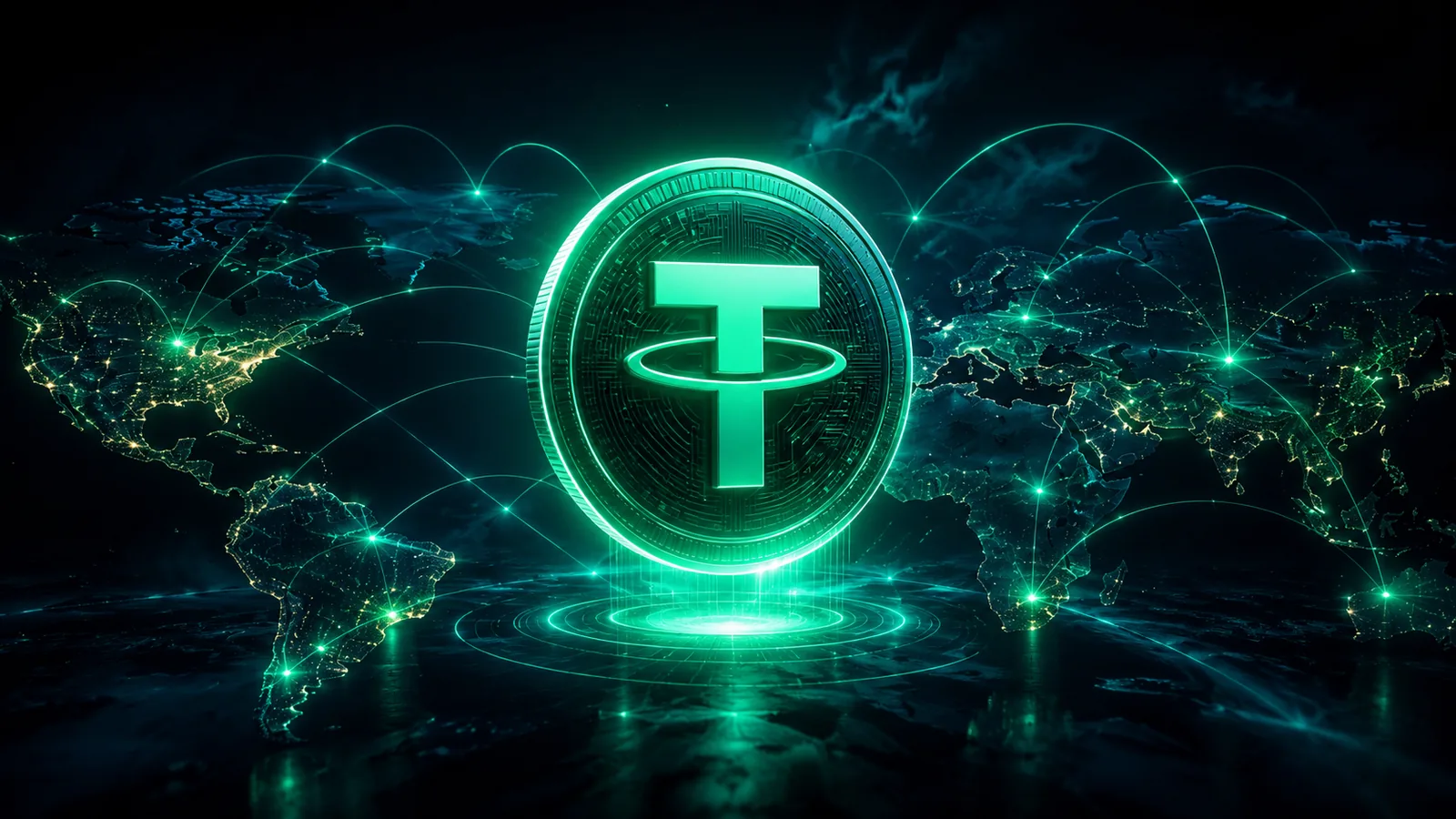 USDT Tether: moeda digital verde pareada com dólar — a maior stablecoin do mercado cripto